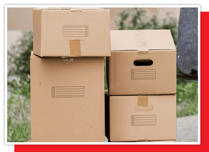 Moving boxes on the sidewalk | reno moving long distance services | reno moving near me