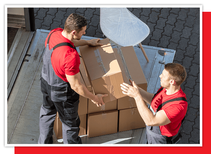 Movers unloading boxes | reno moving long distance services | reno moving near me