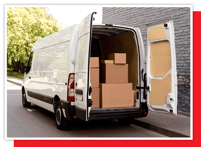 image of a moving van