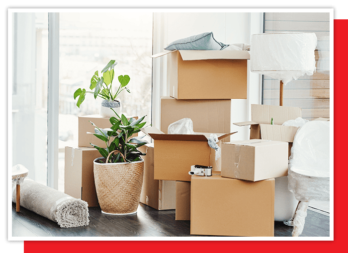image of household items packed up